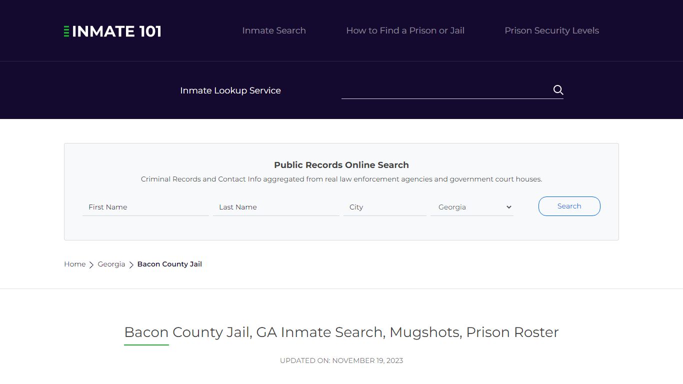 Bacon County Jail, GA Inmate Search, Mugshots, Prison Roster